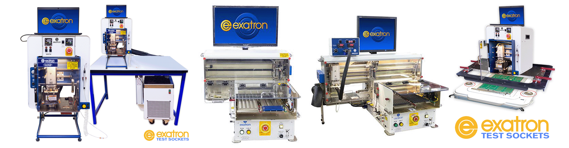 Desktop handlers semi-manual and ATE automated test systems, thermal temperature forcing units